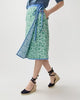 Quilted Adley Reversible Wrap Skirt - Green/Blue Sambourne Liberty Fabric